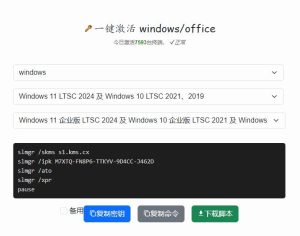 KMS.CX 一键激活 windows/office命令和脚本